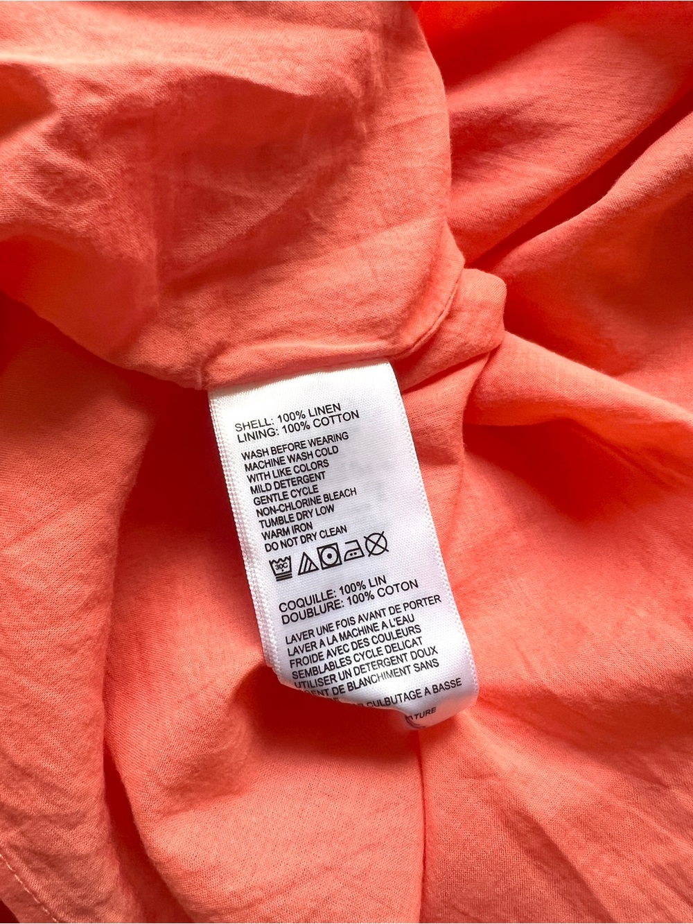Tommy Bahama Linen Sleeveless Coral Shift Dress Summer Vacation Classic - Picture 6 of 7